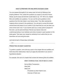 how to prepare for and write an essay exam