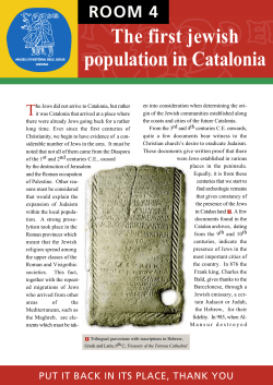 The first Jewish population in Catalonia