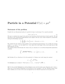 Stationary States in x^4 Potential.