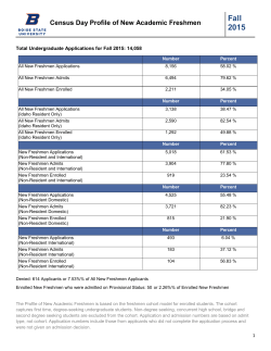 Fall 2015 - About Enrollment Services