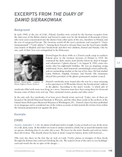Primary Source: Excerpts from The Diary of Dawid Sierakowiak