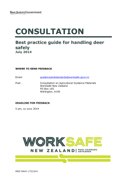 Consultation: Best practice guide for handling deer safely