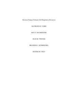 Decision Fatigue - Psychology Today