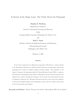 In Search of the Magic Lasso: The Truth About the Polygraph