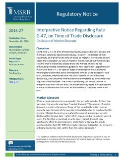 MSRB Regulatory Notice 2016-27