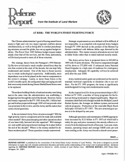 At Risk: The World`s Finest Fighting Force