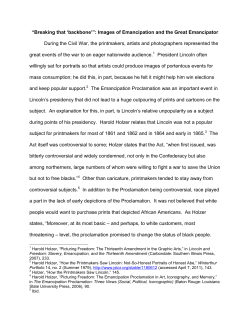 Images of Emancipation paper