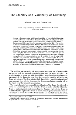 The Stability and Variability of Dreaming
