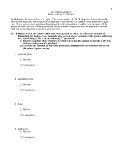 Exam 2 EEB 4275 Fall 2010