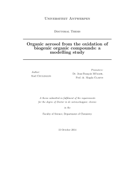Organic aerosol from the oxidation of biogenic organic compounds