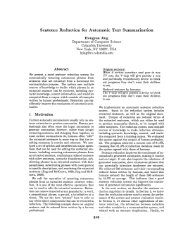 Sentence Reduction for Automatic Text Summarization
