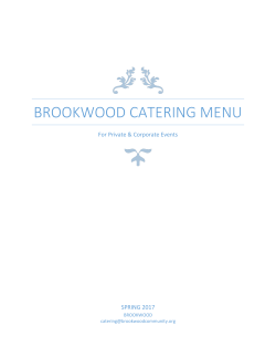 Brookwood Catering Menu