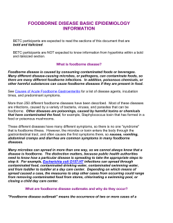 foodborne disease basic epidemiology information