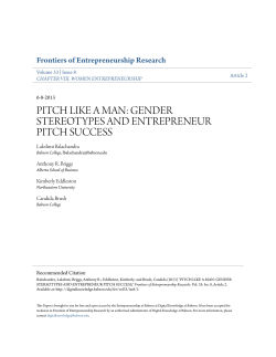 pitch like a man: gender stereotypes and entrepreneur pitch success