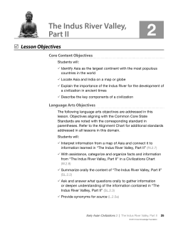 The Indus River Valley, Part II