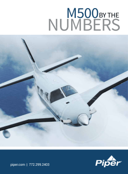 BY THE - Piper Aircraft, Inc.