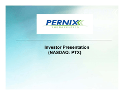 Generic Products - Pernix Therapeutics