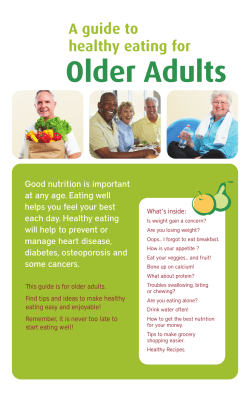 A Guide to Healthy Eating for Older Adults