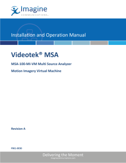 MSA Series Analyzer Products
