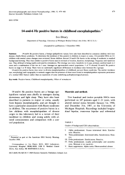 14-and-6 Hz positive bursts in childhood