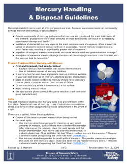 Mercury Compounds - Division of Research Safety