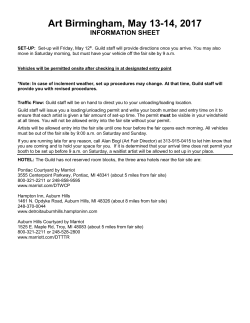 Art Birmingham 2017 Confirmation Packet