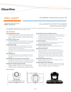 HD/FHD Camera Spec Sheet (18x zoom)