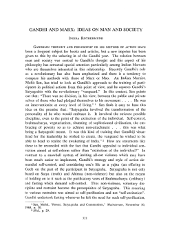 Gandhi and Marx: Ideas on man and Society Indira Rothermund