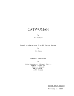 Catwoman - Daily Script