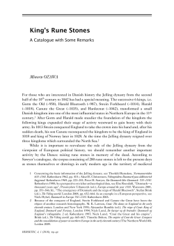 King`s Rune Stones : A Catalogue with Some Remarks