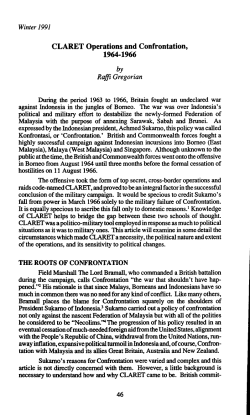 CLARET Operations and Confrontation, 1964