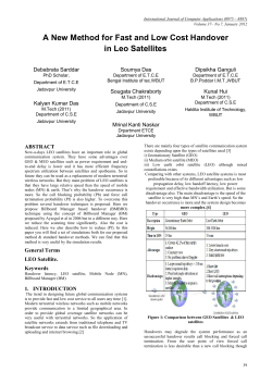 A New Method for Fast and Low Cost Handover in Leo Satellites