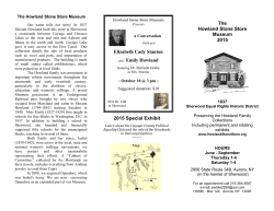 Elizabeth Cady Stanton and Emily Howland 2015 Special Exhibit