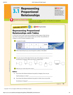 Representing Proportional Relationships with Tables