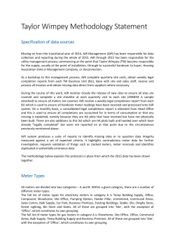 Taylor Wimpey Methodology Statement