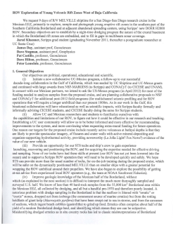ROV Exploration of Young Volcanic Rift Zones West of Baja
