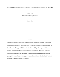 Regional Differences in Consumer Confidence