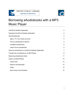 eAudio Transfer to MP3 Player (Not iPod)