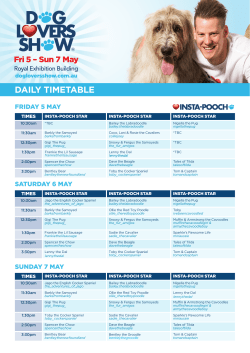 daily timetable - Dog Lovers Show
