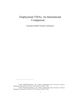 EMPLOYMENT VISAS: