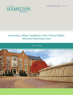 Increasing College Completion with a Federal Higher Education