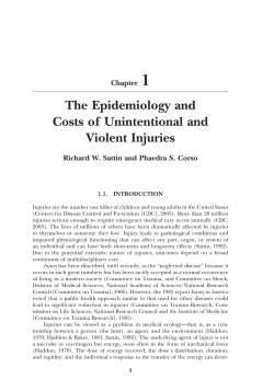 The Epidemiology and Costs of Unintentional and Violent Injuries