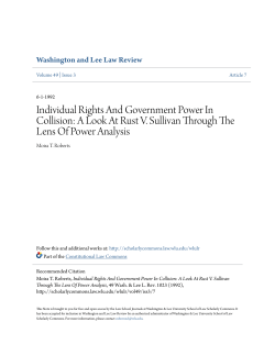 Individual Rights And Government Power In Collision: A Look At