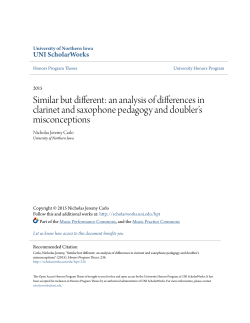Similar but different: an analysis of differences in clarinet and