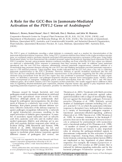 A Role for the GCC-Box in Jasmonate-Mediated