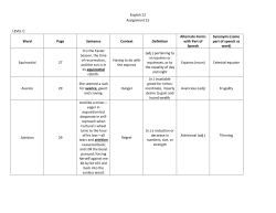 English 12 Assignment 15 LEVEL C: Word Page Sentence Context