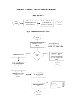 FLOWCHART OF PAYROLL PREPARATION FOR JOB ORDERS