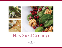New Street Catering - West Chester University Dining Services