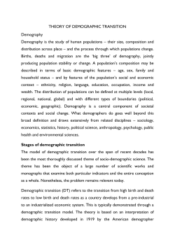 THEORY OF DEMOGRAPHIC TRANSITION Demography