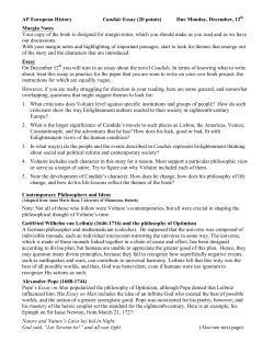 Candide Assignment